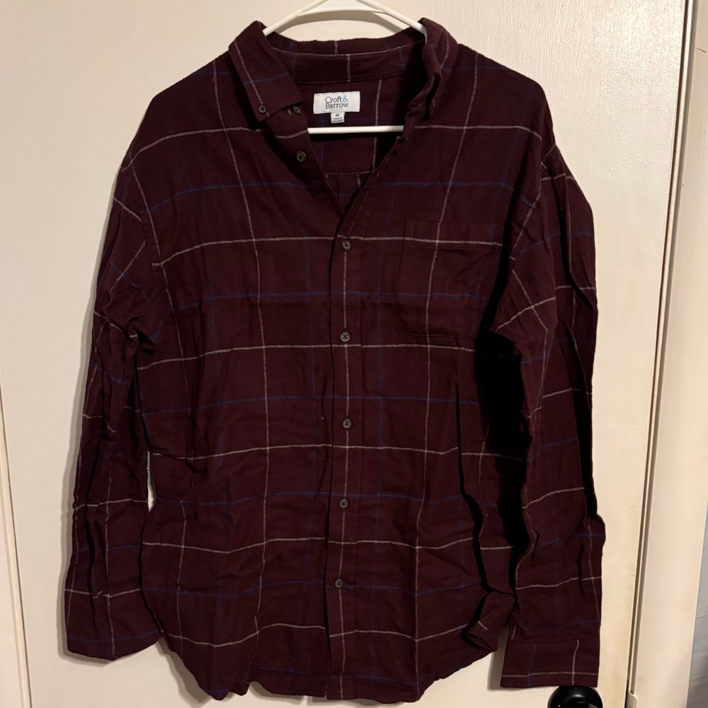 Croft & Barrow Slim-Fit & Regular-Fit Plaid Woven Flannel Button-Down Shirt